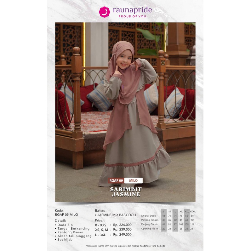 Raunapride  Busana  Sarimbit Keluarga / SR - 09 Milo / Fashion Muslim