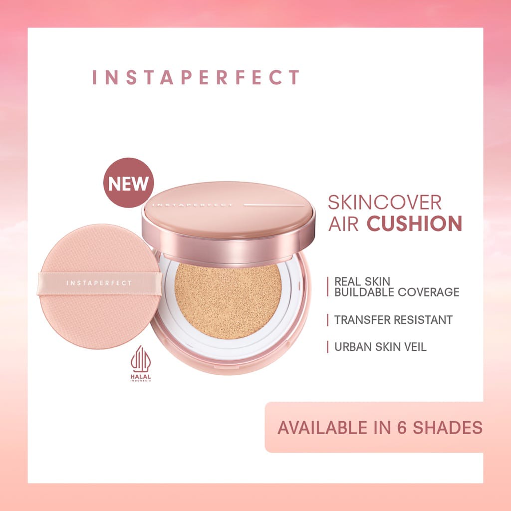 WARDAH Instaperfect Skincover Air Cushion (Real Skin Buildable Coverage, Transfer-Resistant, SPF 50 PA++++)