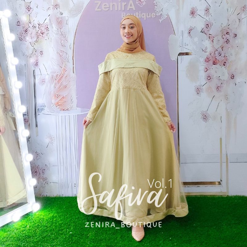 SAFIRA DRESS Gaun Pesta Lamaran Kondangan Bridesmaid tersedia ukuran XS hingga super jumbo