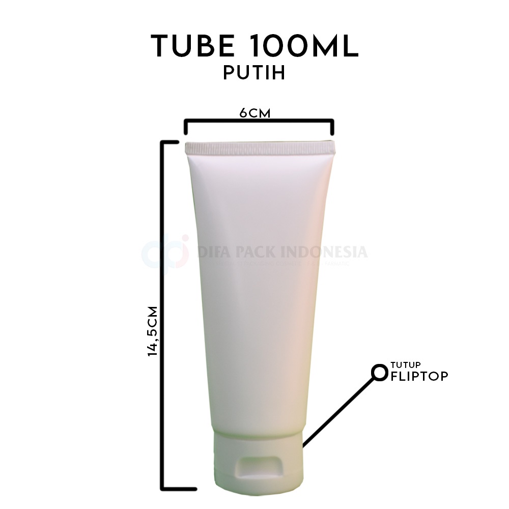 Tube 100Ml Putih Tutup Fliptop