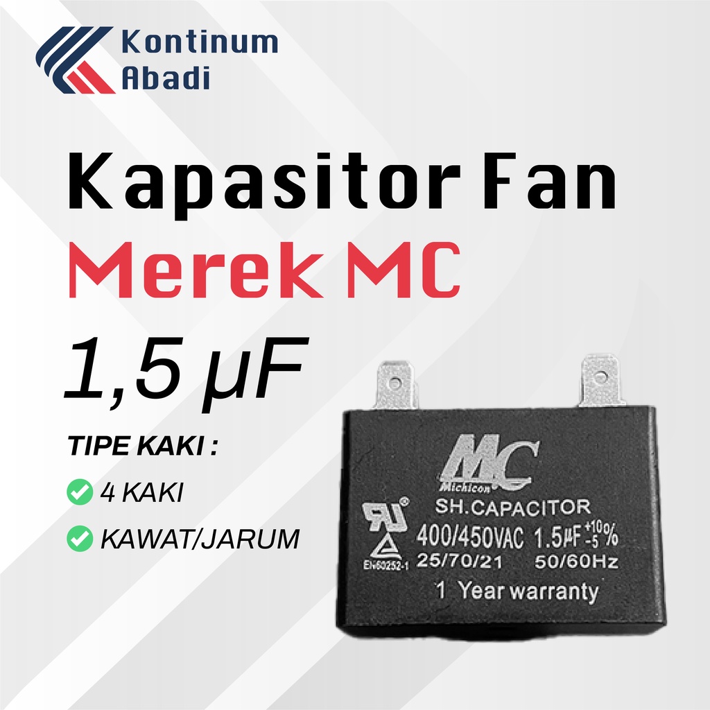 KAPASITOR CAPASITOR KIPAS / FAN 1,5 uF / MIKRO