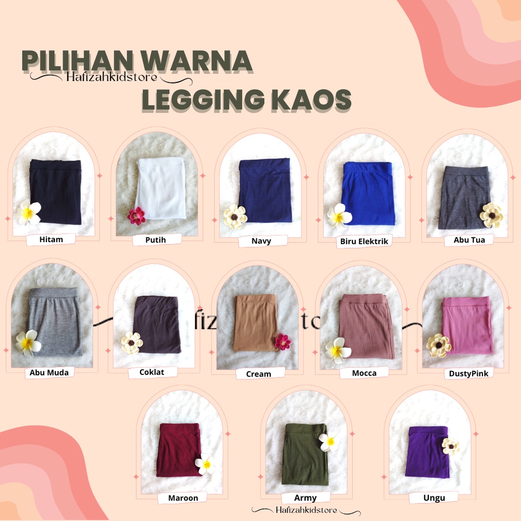 Legging Kaos Soft Rayon 3/4 Jumbo