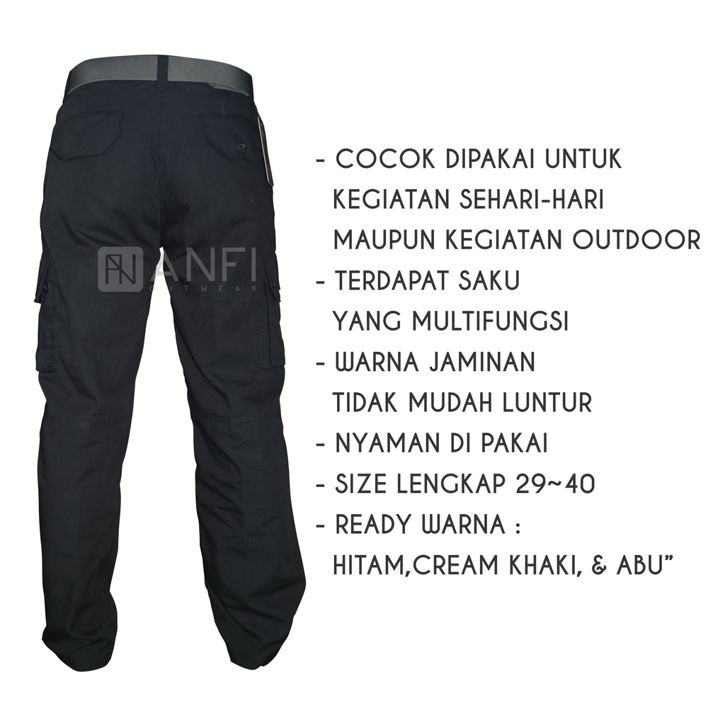 CELANA CARGO PANJANG PRIA OUTDOOR REGULAR-FIT