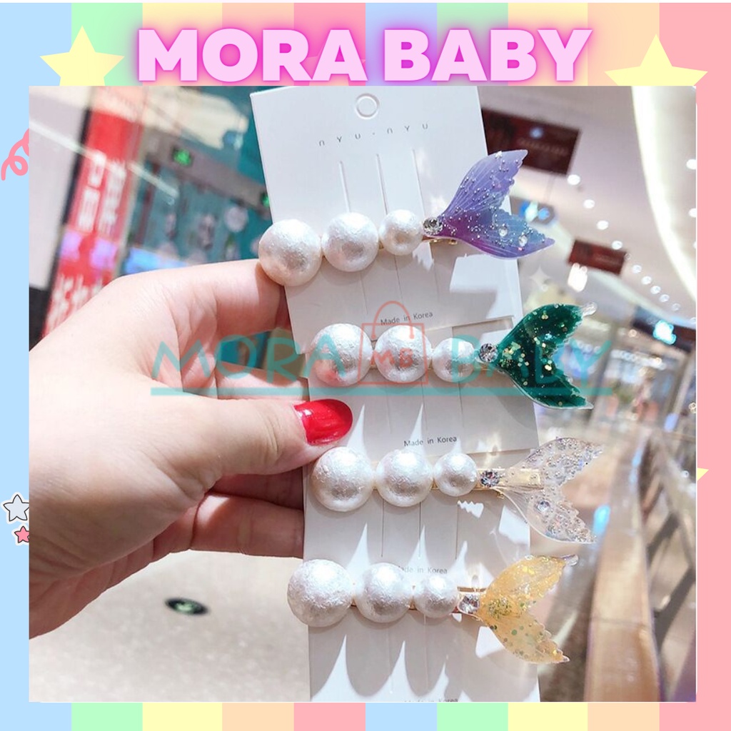 MORA || (J-059) JEPITAN RAMBUT KOREA EKOR MERMAID/JEPITAN ANAK DEWASA/AKSESOROS RAMBUT KOREA/JEPITAN