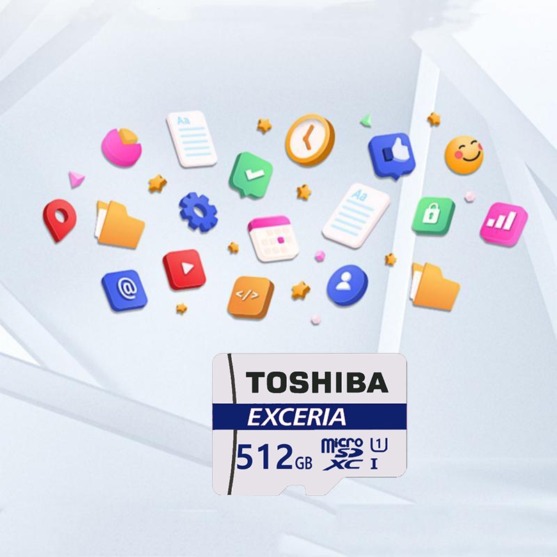 Toshiba Memory Card Microsd Card Exceria microSDHC 32GB/64GB/128GB/256GB/512GB High Speed CL4 M102 Micro SD Kartu Memori With Free Adapter