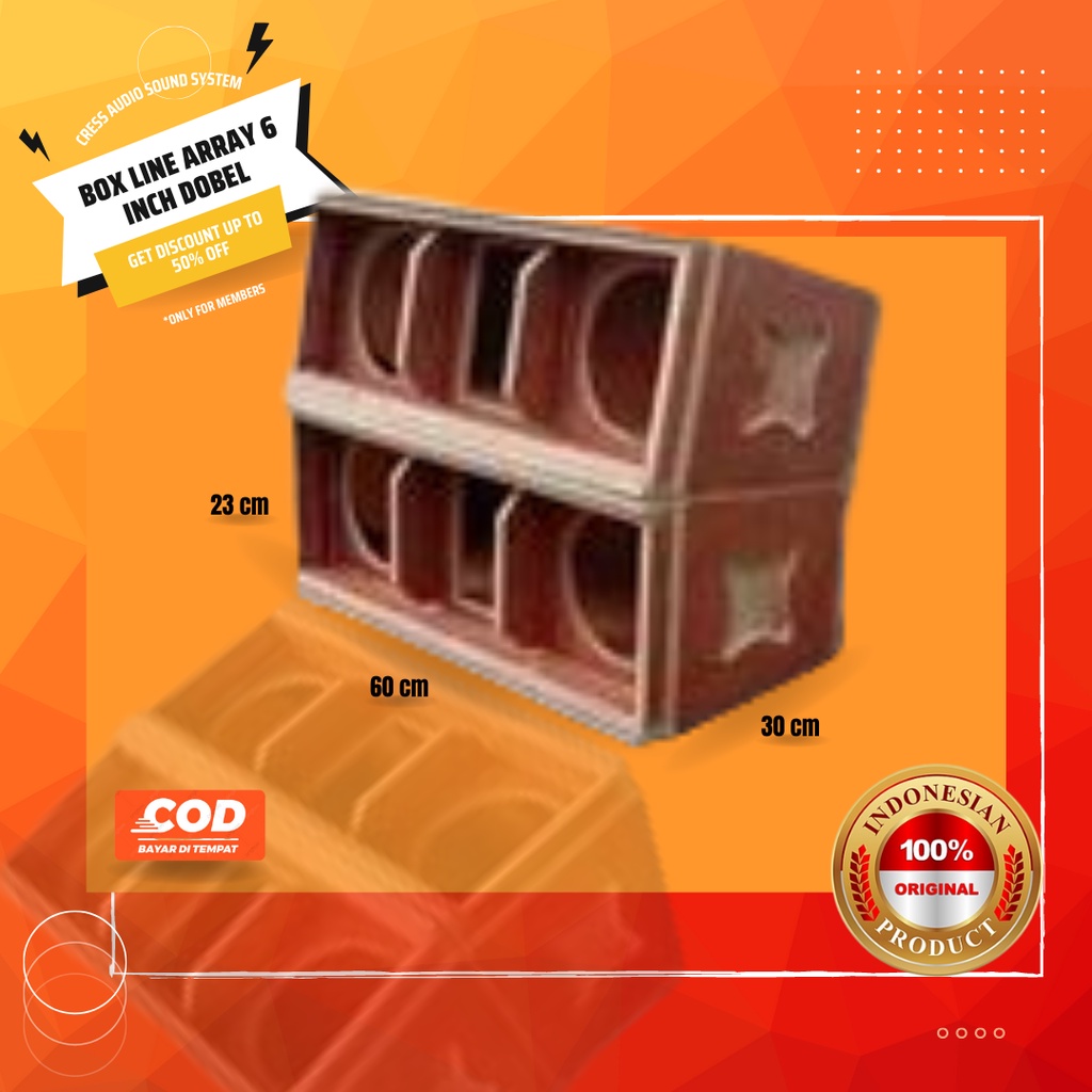 Jual Box Sound System Speaker Middle Line Aray 6 Inch Doble Triplek ...