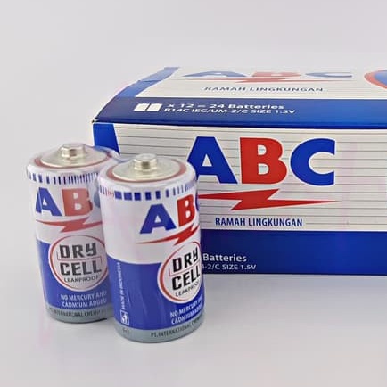 Baterai ABC R14C Batere Tanggung - Batre Sedang Biru R14 C (2 Pcs Battery)