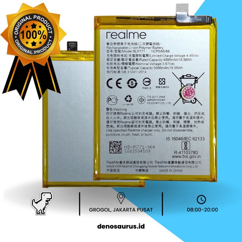 ORIGINAL BATERAI REALME BLP771 C3