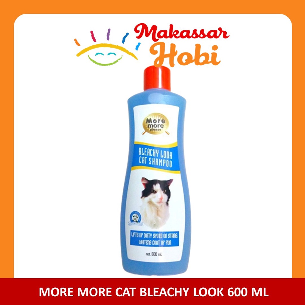 More More Cat Bleachy Look Shampo Sampo Kucing Bulu Putih 600ml 600 ml