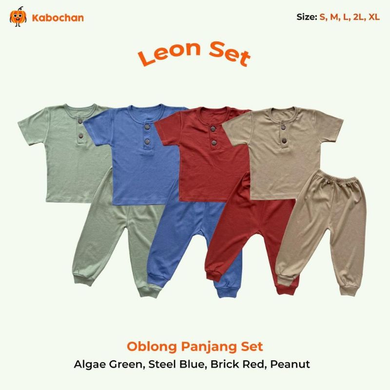 Setelan Kabochan Leon set CPR Baju pendek Celana panjang earth colors / Setelan Kabochan polos CPR cellestial katun comfort