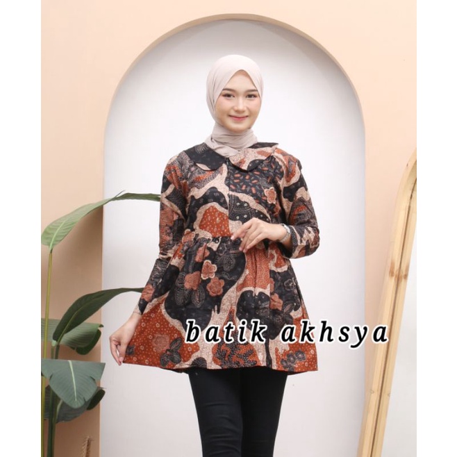 Blus Batik Anak Muda Atasan Wanita Seragam Kerja/Kuliah