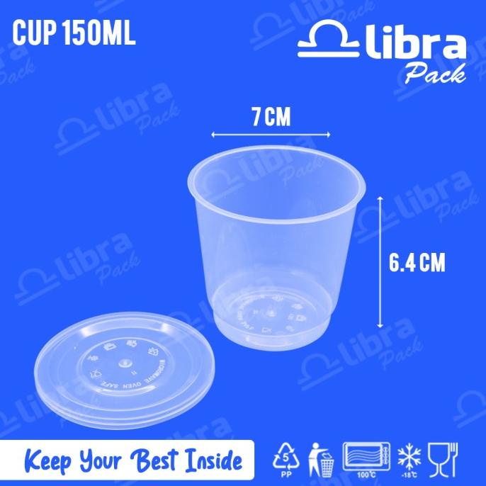 Terlaris (Bundle) 150 Pcs Cup 150Ml-Cup Plastik/Thinwall/Cup Pudding/Cup Sambel 