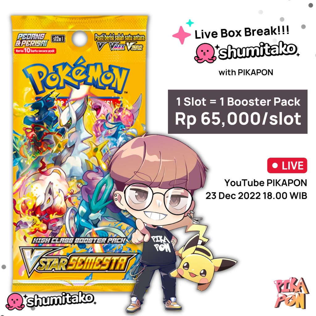 Live Box Break LBB Shumitako x Pikapon Pokemon TCG VSTAR Semesta Booster Box
