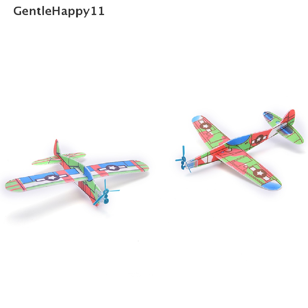 GentleHappy 12PCS/Set Foam Glider Prop Flying Gliders Plane Aeroplane Kids Children DIY Toys id