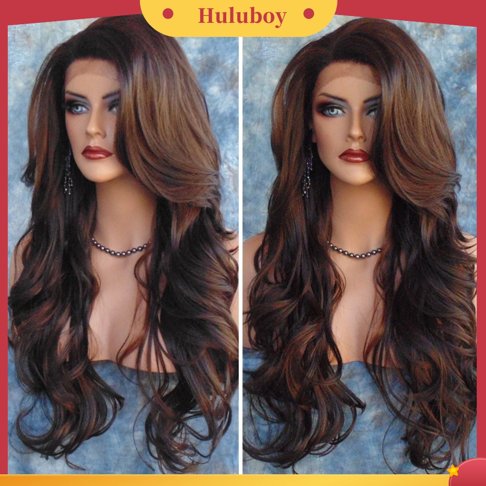 Wig Rambut Panjang Keriting Gelombang Untuk Wanita