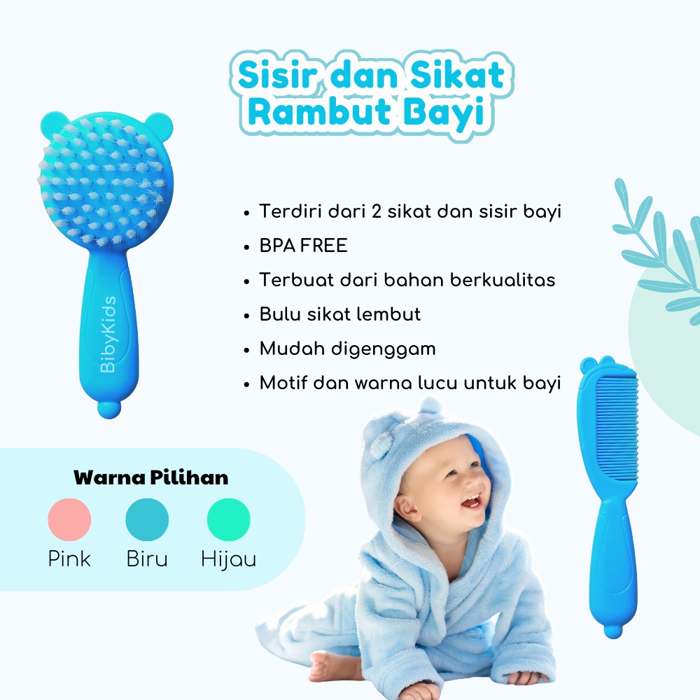 2 in 1 Sisir Bayi Sikat Rambut Baby Murah Lembut Perawatan Bayi Baru Lahir Murah Lucu
