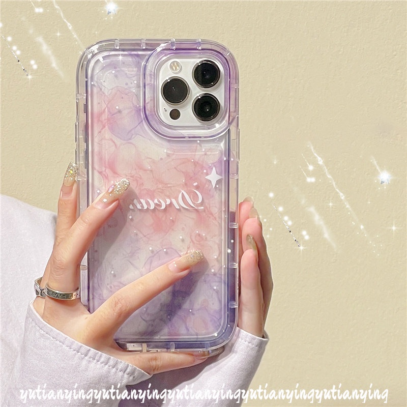 Case Compatible for iPhone 11 7 8 6 6S Plus 14 13 12 Pro Max XR X XS MAX Fantasy Ink Painting Starry Sky Star Moon Airbag Phone Soft TPU Clear Shockproof Back Cover