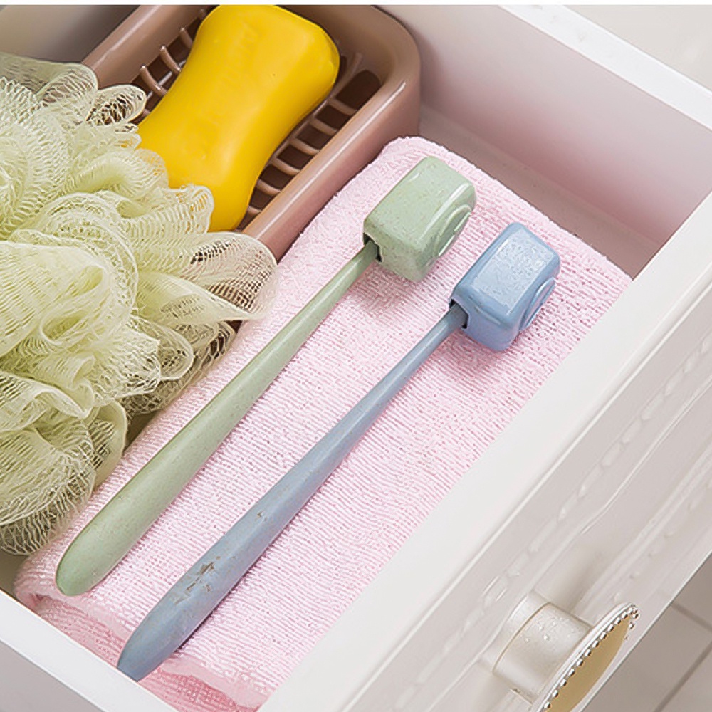 4pcs Wheat Straw Toothbrush Cap Portable Toothbrush Head Lid Sikat Gigi Pelindung Kepala Case Penutup Kepala Sikat Gigi Tahan Debu Untuk Perjalanan Keluarga Berkemah