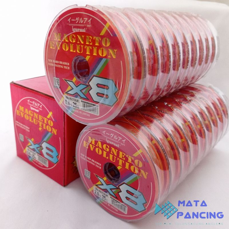 Benang PE iguruai magneto evolution X8 100m connecting multicolour senar PE benang pancing jigging dan casting