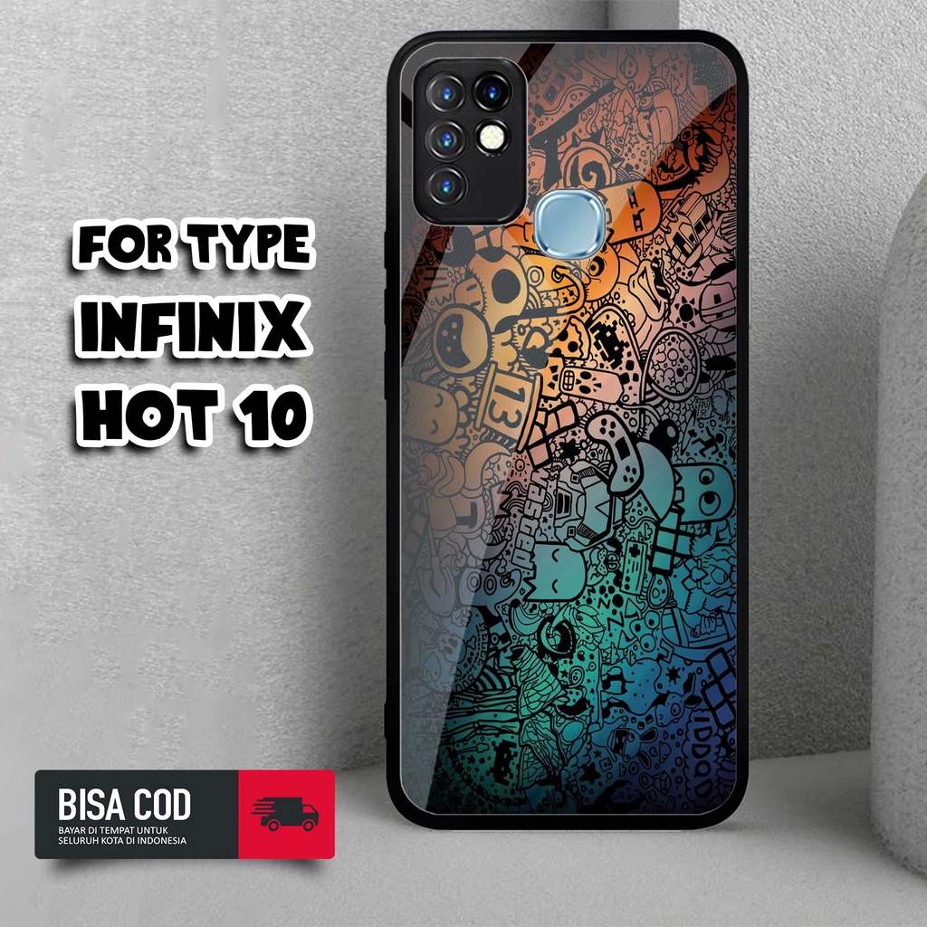 Case INFINIX HOT 10  - Casing INFINIX HOT 10  - MOTIF GARFITI - Hardcase Premium Glossy - Casing - S