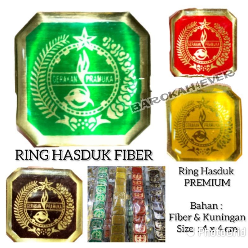 RING HASDUK PRAMUKA FIBER KUNINGAN MENGKILAP