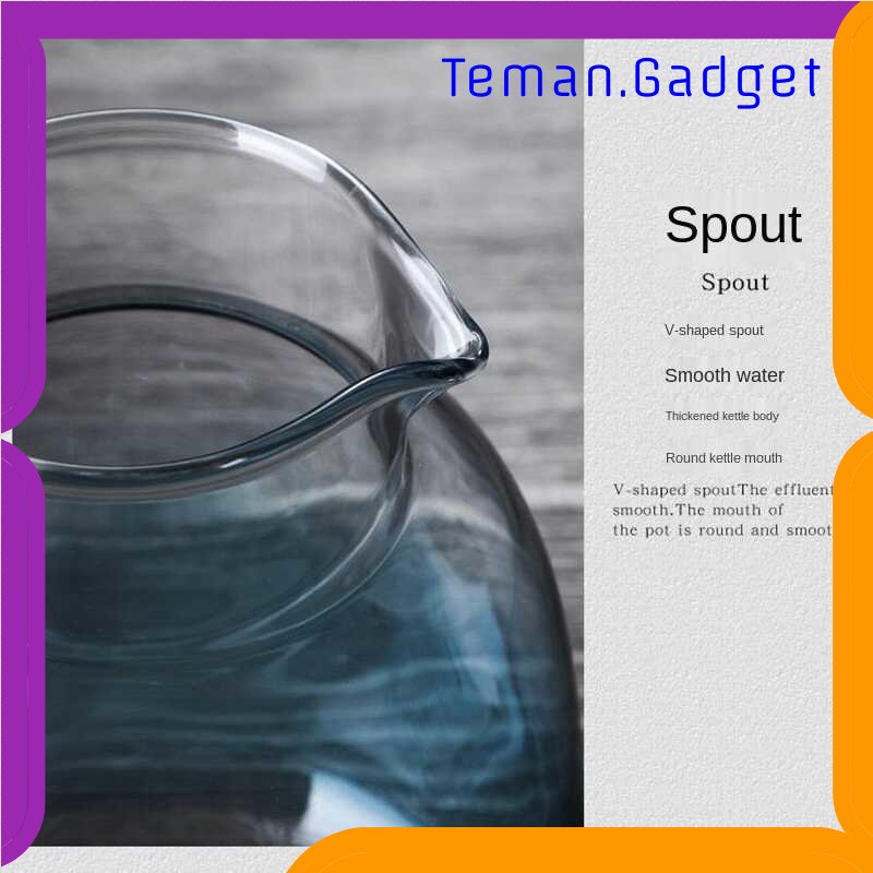 TG - DPR FOURETAW Teko Pitcher Teh Kopi Jus Borosilicate Glass 1.7L with 2 Cup - YS-6338