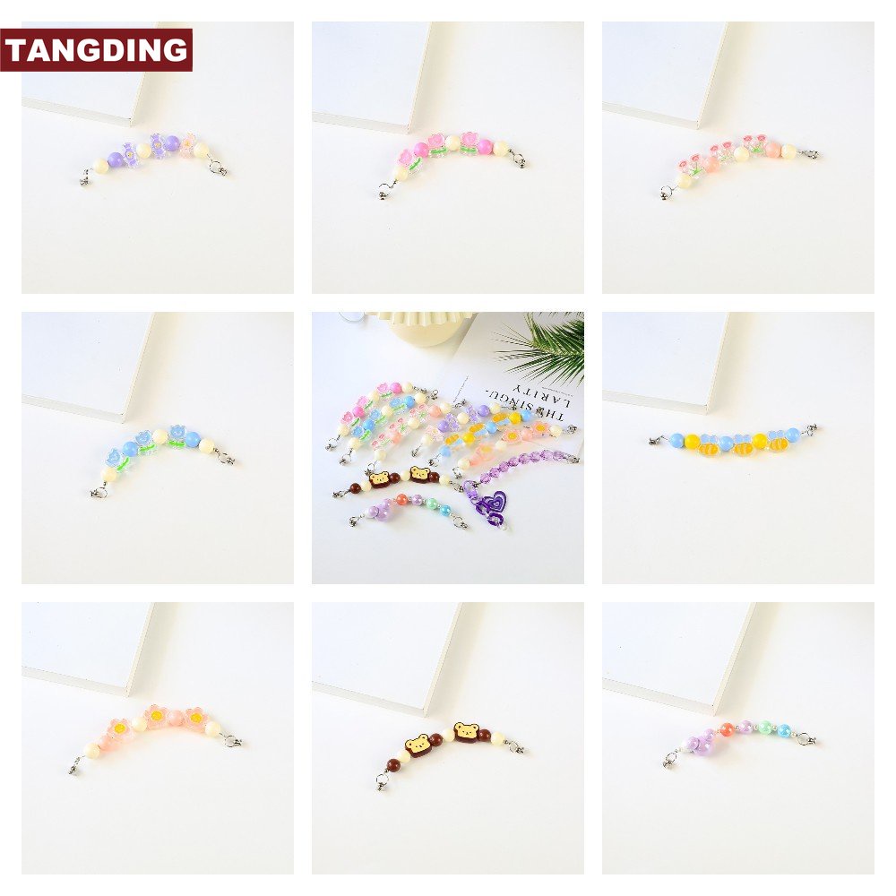 [COD Tangding]universal Warna Transparan Manik-Manik Ponsel Tali Rantai DIY Anti Hilang Gantung Lanyard Tali Aksesoris