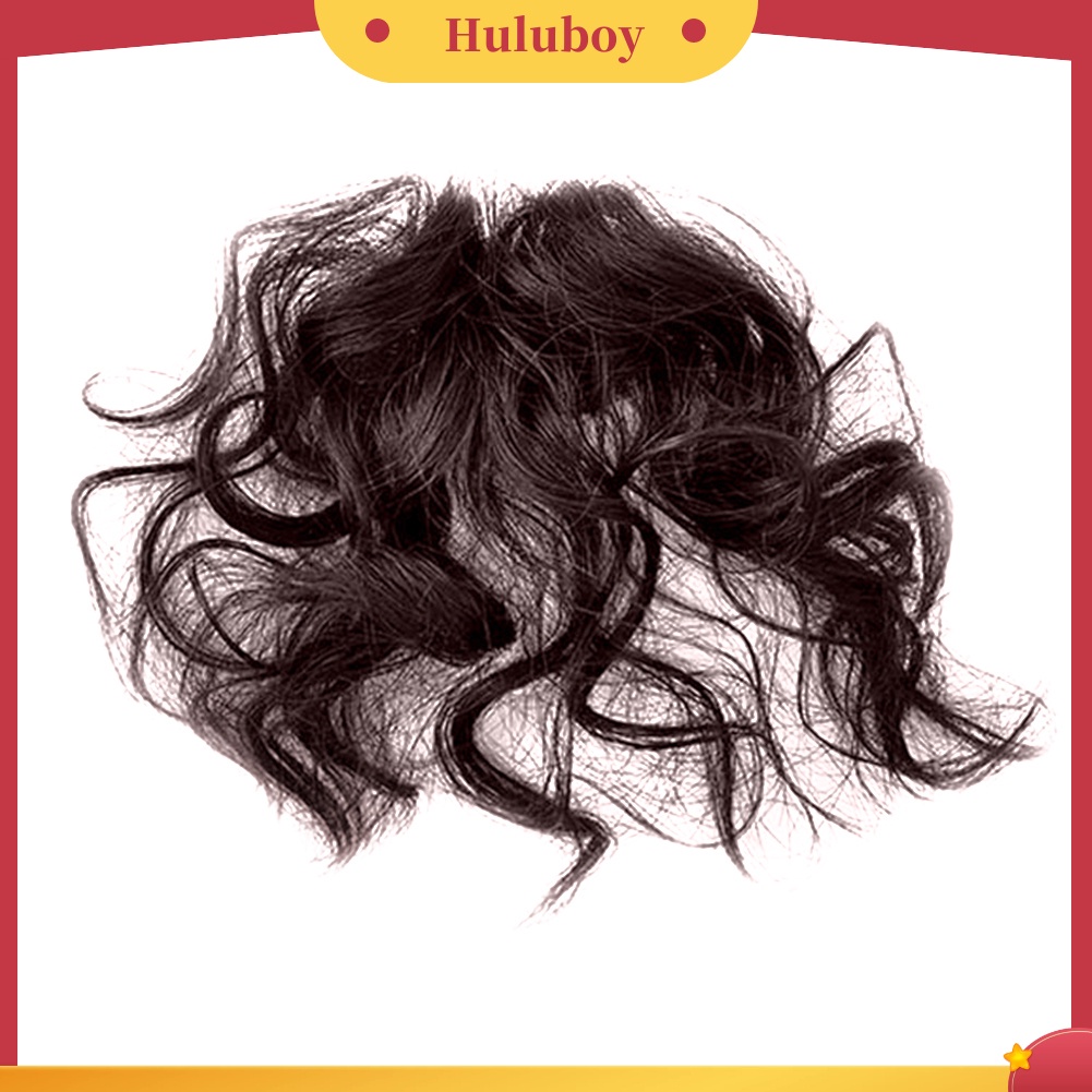 Rambut Poni Palsu Extension Model Klip-in Keriting Fluffy Natural Untuk Anak Perempuan