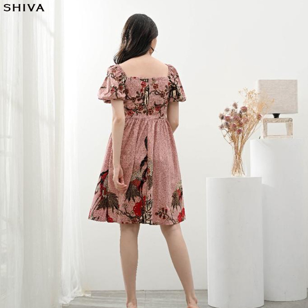 Evercloth Shiva Dress Batik Wanita Sabrina VM Dress Wanita Batik Kebaya Sarimbit