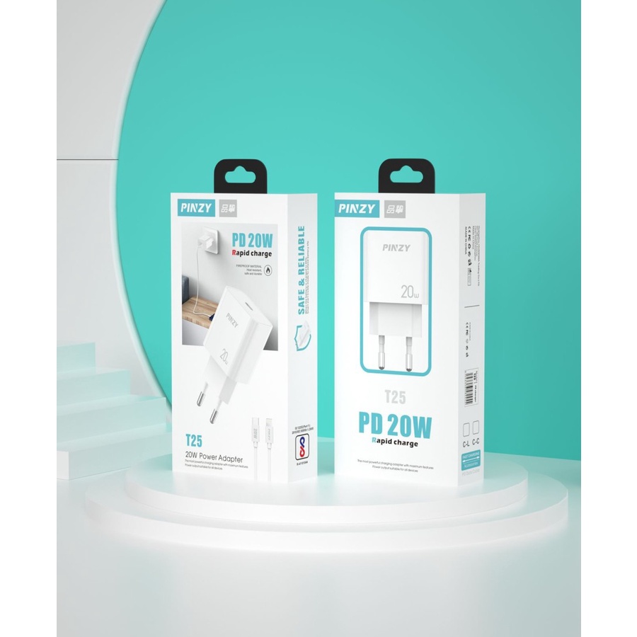 Charger PINZY T25 PD 20w Rapid Charge High Quality Performance