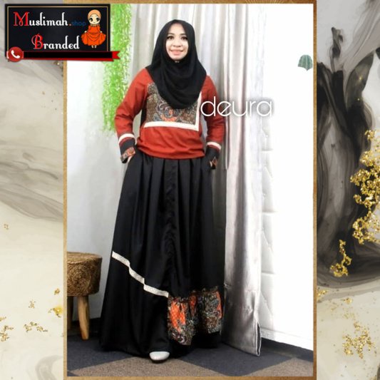 DEURA Busana Muslim Terbaru / Dress Deura / Gamis Deura Original / Setelan Gamis Deura 206 MUSLIMAH 