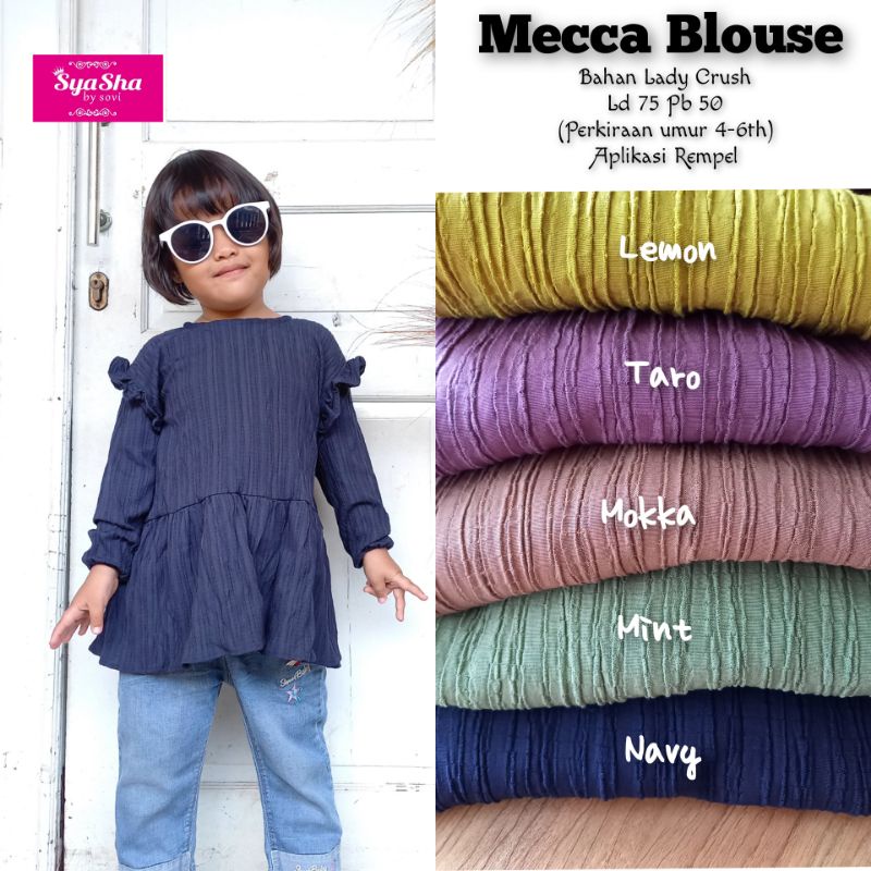 Couple blouse Mom Kids Lady Crush. Blouse anak. Ori SyaSha by Sovi