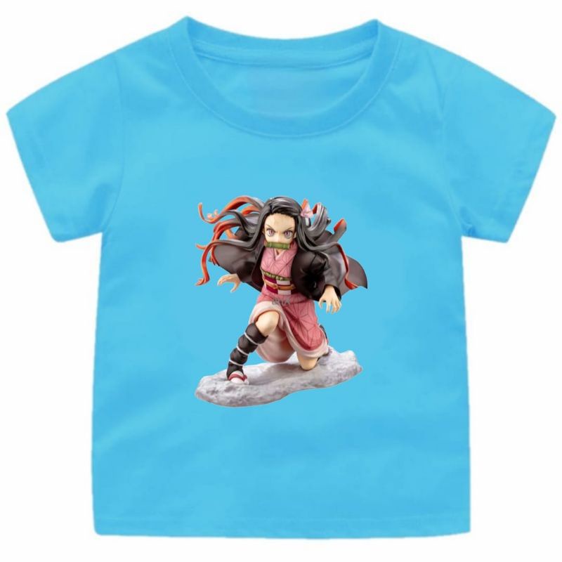 BAJU KAOS ANAK CEWEK/COWOK 1-12 TAHUN ANIME NEZUKO KAMADO.