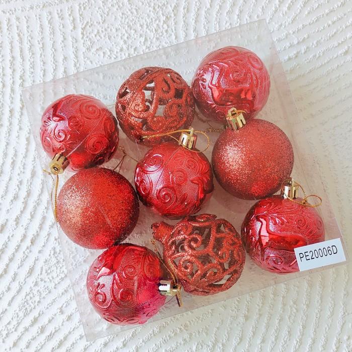 Bola Natal 6cm hiasan pohon natal hiasan bola natal Christmas ball