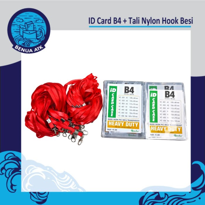 

#####] Bundling ID Card B4 + Tali ID Nylon Hook Besi Dataflex [NYLK]