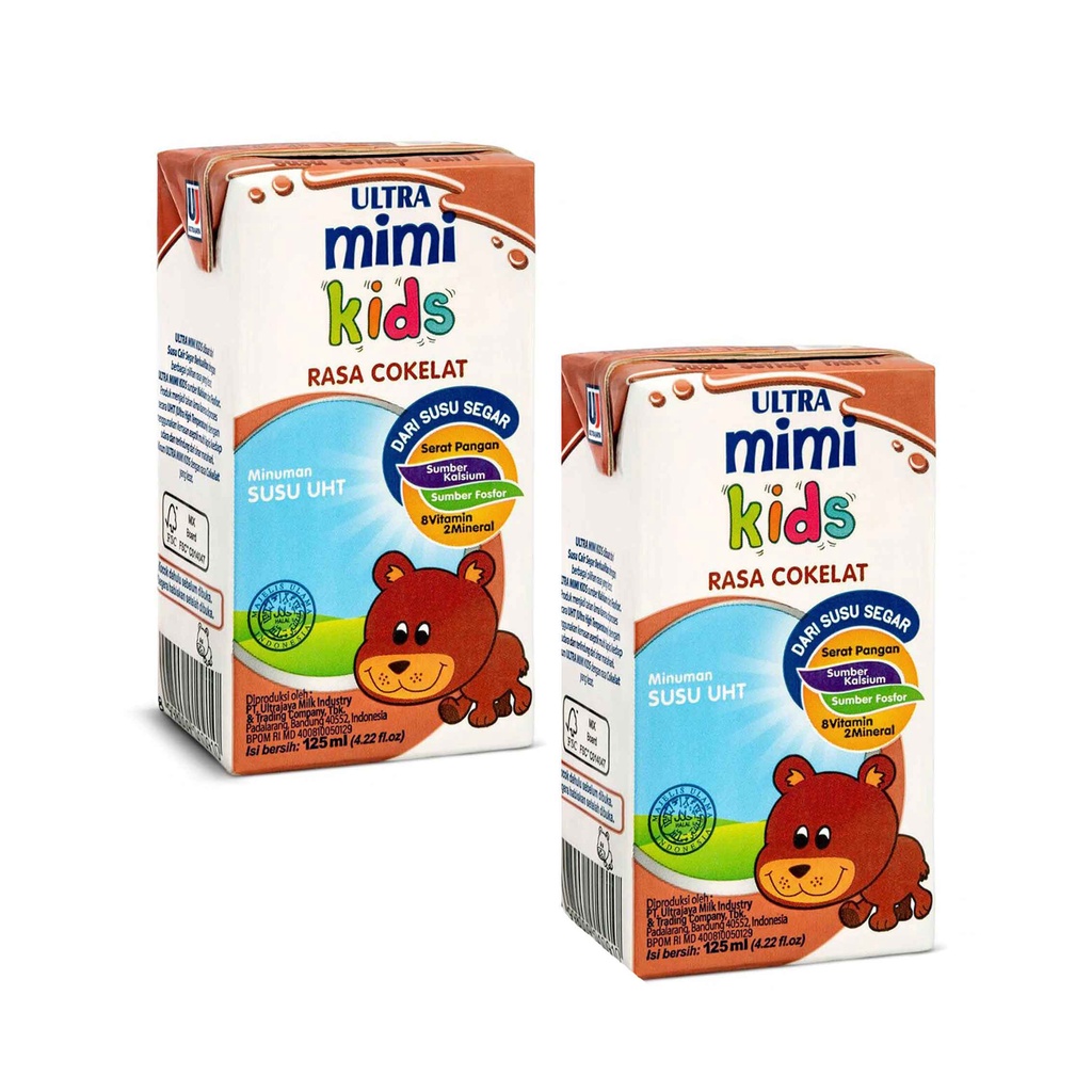 Ultra Mimi Kids / Minuman Susu UHT / Susu Rasa Cokelat / 125ml