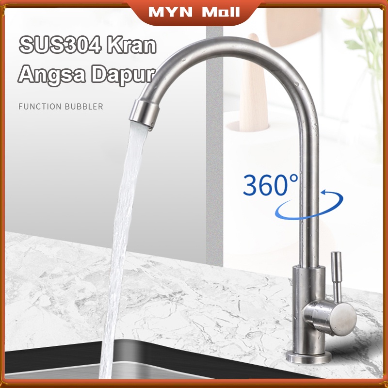 Kitchen Faucet / Kran Angsa Dapur Stainless SUS304 / Cuci Piring Keran / Kran Cuci Piring / Keran Air Sink Pancuran Shower Dapur