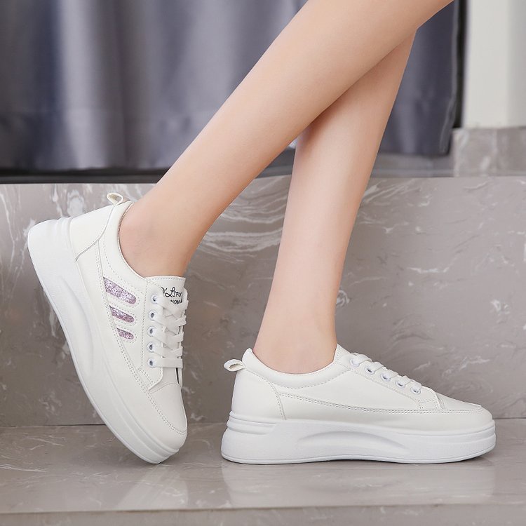 Sepatu Putih Wanita Kasual Sneaker Perempuan Santai Blink Pink Sneakers Shoes Cewek Blink Silver Trendy SP-225