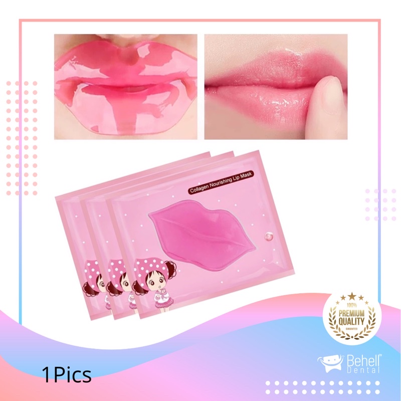 Masker Bibir Pink / Collagen Nourish Lip Mask Gel ORIGINAL OBAT BIBIR PECAH / Pelembab Bibir / Pencerah Bibir Hitam