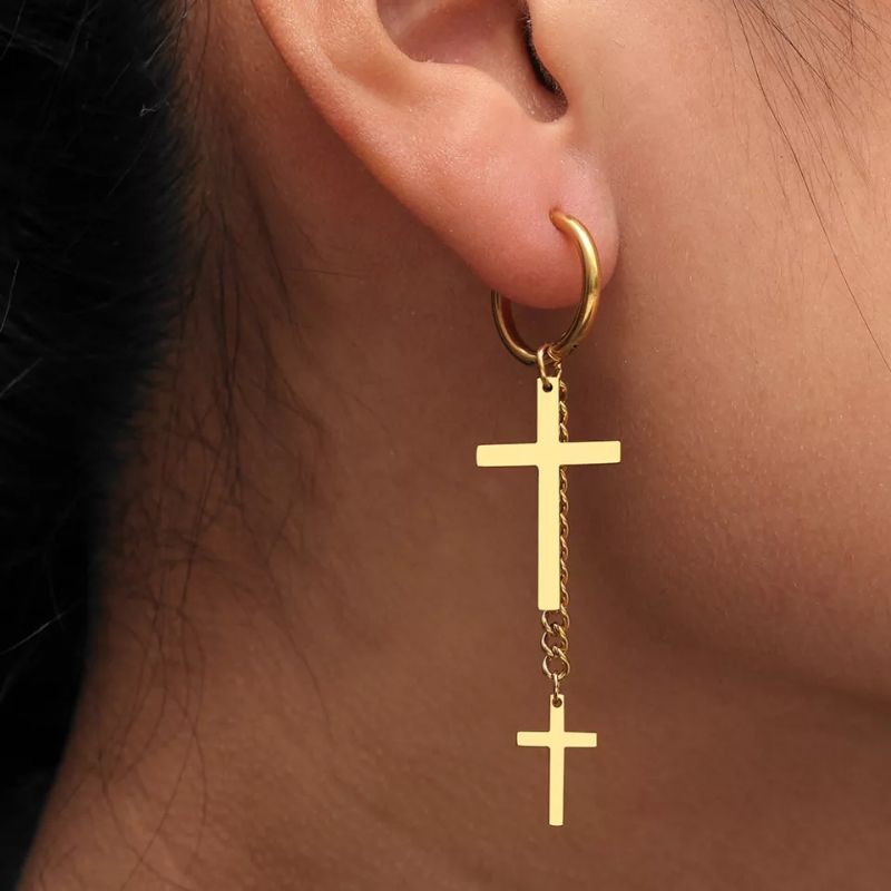 anting   tusuk SALIB jurai titanium harga per 1 pcs