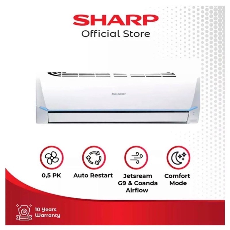 AC SHARP 1/2 pk thailand 05zcy garansi resmi