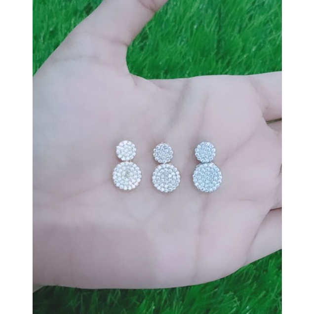 Kalung itali santa + liontin bulat di*r timpuk 2 mp full / liontin perak asli silver 925 lapis emas/ kalung fashion wanita terbaru