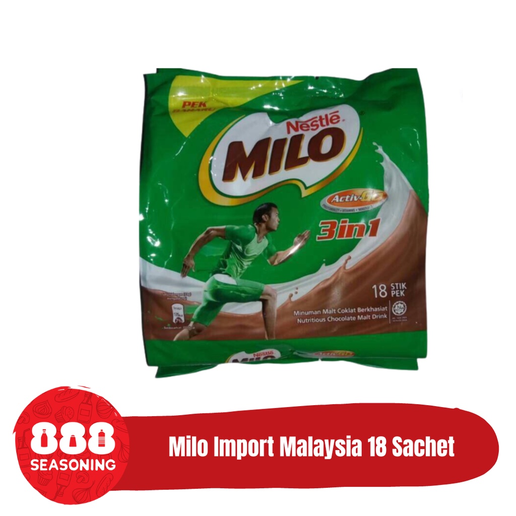 Jual Milo 3 In 1 Malaysia 18 Sachet Shopee Indonesia 3933