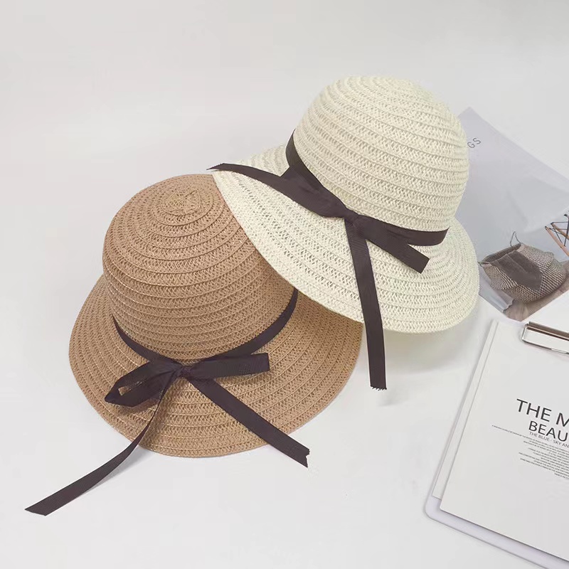 Topi Pantai Bahan Jerami Wanita Import - Topi Pantai Wanita Pelindung UV - Summerhat Pantai