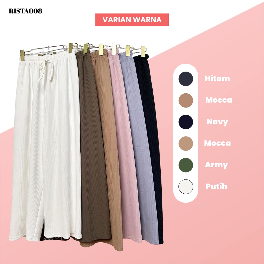 Highwaist Pants Kulot Scuba Jumbo Celana Panjang Kerja Wanita Ootd Kekinian Termurah Terlaris