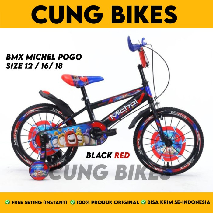 Sepeda Anak Laki BMX Ukuran 12 16 18 Inch Michel Pogo Edition