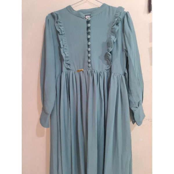 PL FRILLA GAMIS MAXI  FRILLA MIDI WANITA BUSUI ORI BY FRILLA COLLECTION