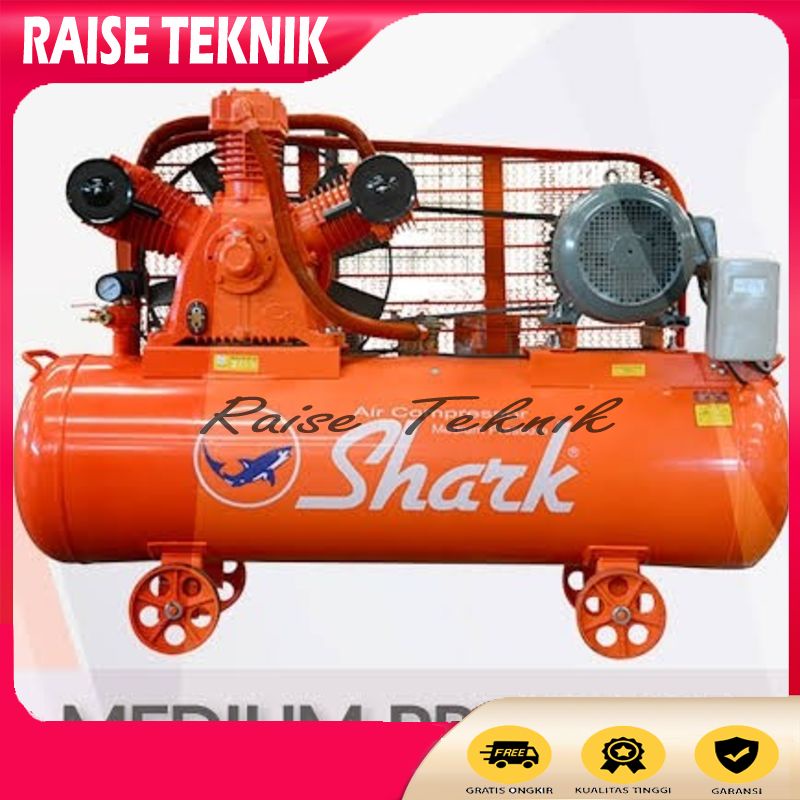 KOMPRESOR ANGIN LISTRIK SHARK 2HP + ELEKTRO MOTOR FETCH TAIWAN