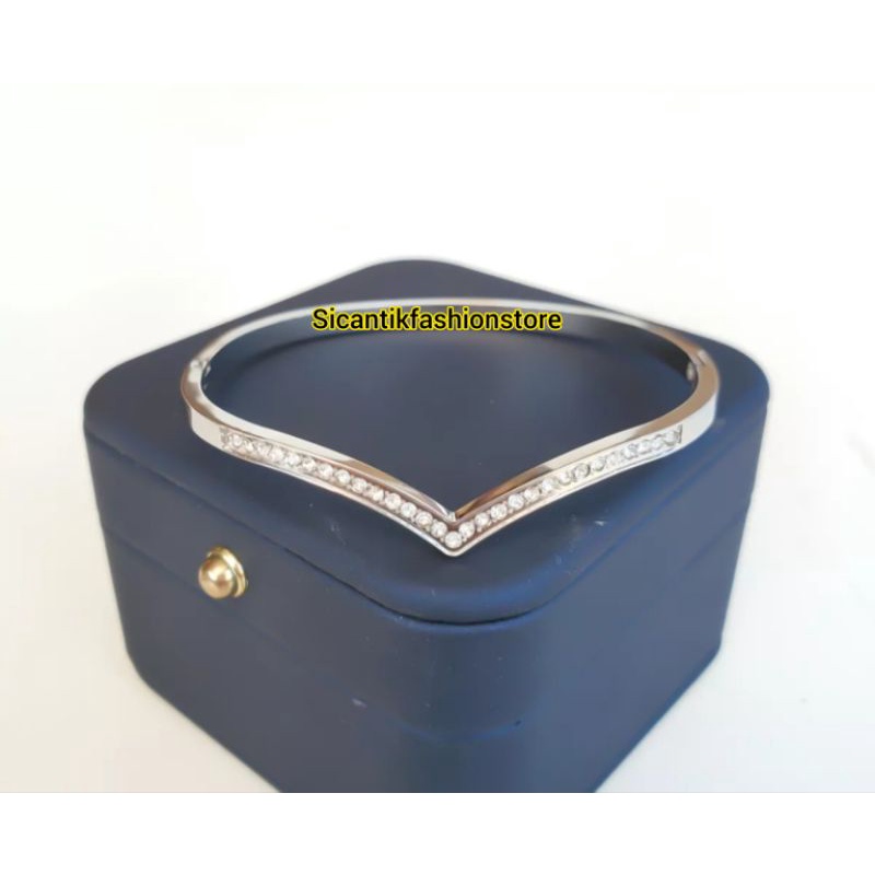 GELANG FUJI TRENDING ASLI TITANIUM TERBARU ANTI KARAT SELAMANYA GELANG TITANIUM FASHION STYLE WANITA KOREA KEKINIAN TRENDING LAPIS EMAS PUTIH 925 GELANG TANGAN FULL PERMATA