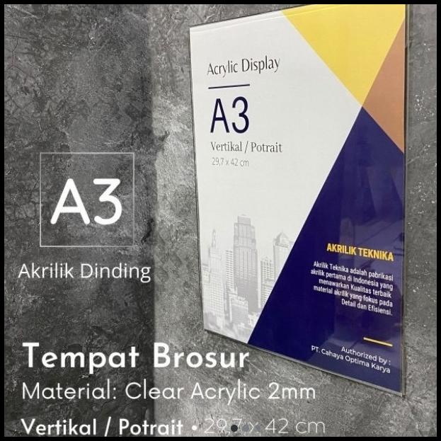 

DISKON TEMPAT BROSUR TEMPEL / SIGN ACRYLIC TEMPEL A3 !!!!!